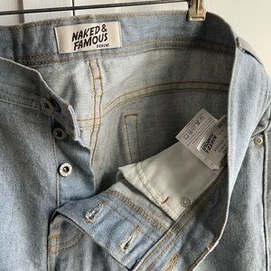 Naked and Famous lightwash denim size 34